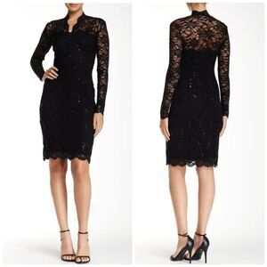 Marina V-Neck Sequin Mini Dress J-0237f12